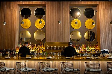 Bar area of the restaurant Kayao in Chicago.