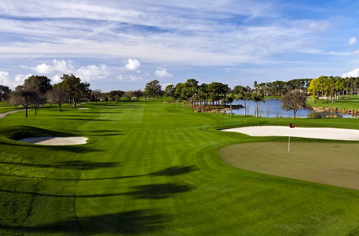 This image shows the PGA National Champion Course, renowned for hosting the Honda Classic and featuring the challenging 