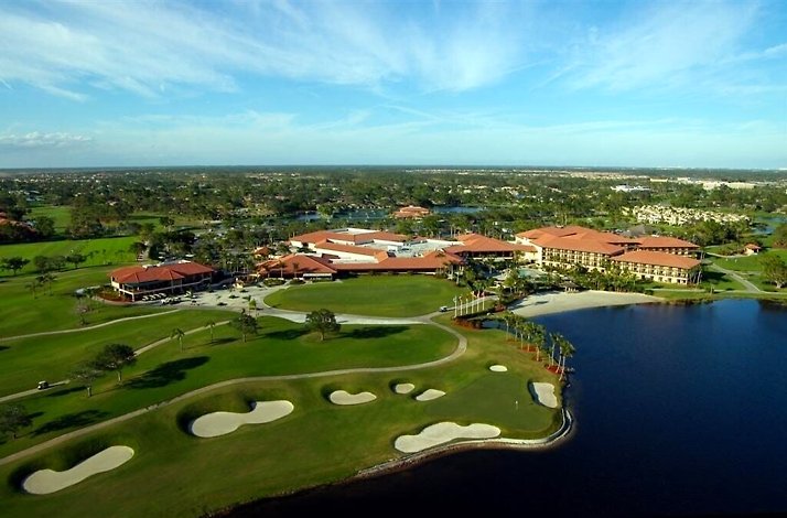 The aerial view of the PGA National Resort.