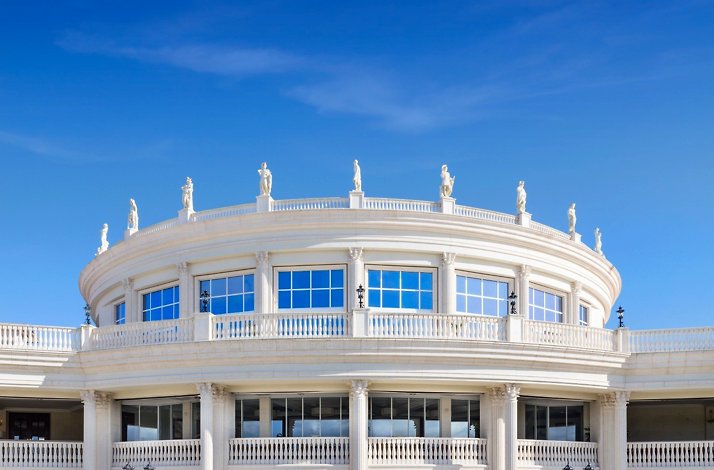 The Trump National Doral Miami, featuring a distinctive white rotunda with classical-style statues on the roofline.