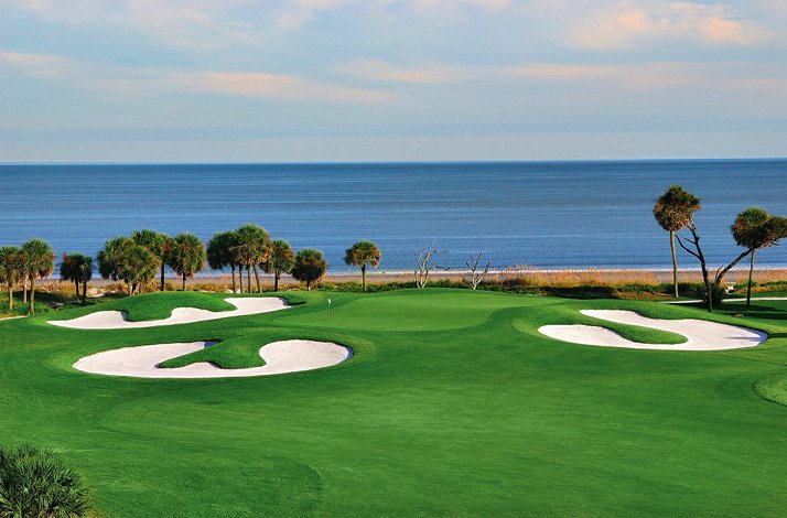Seaview from a golf course at one of the finest resort destinations in the world, Palmetto Dunes Oceanfront Resort.