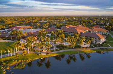 The aerial view of the PGA National Resort.