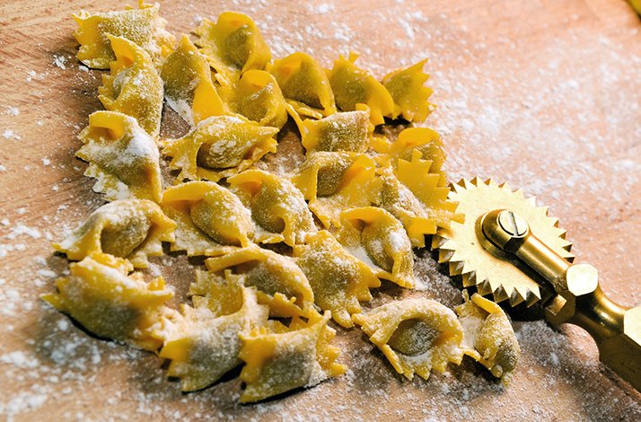 Freshly made agnolotti pasta at Eataly Toronto