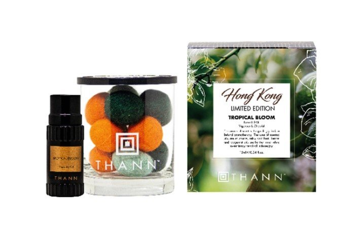 A limited edition of Thann essentials, skin oil, bath bombs