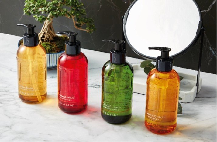 Different types of Thann shower gels 