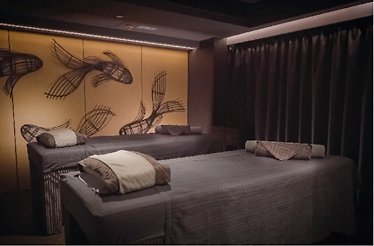 Interior view of a massage room at Thann Sanctuary.