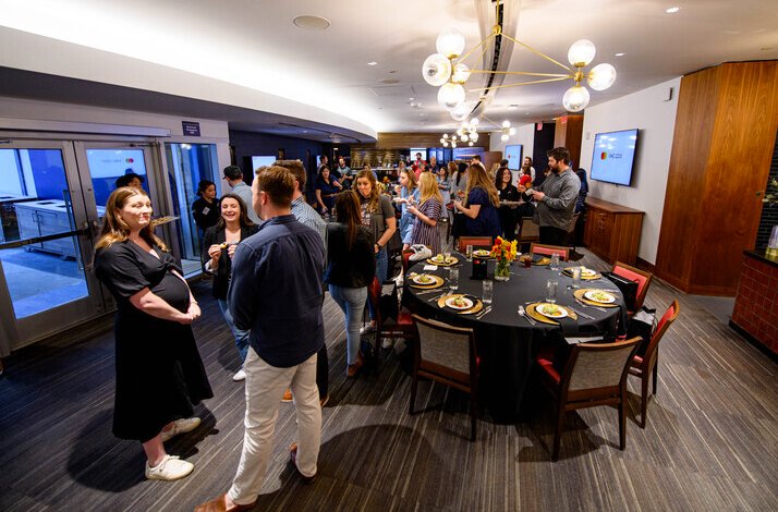 Event space inside Truist Park set for a premium dining experience.