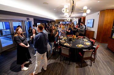 Event space inside Truist Park set for a premium dining experience.