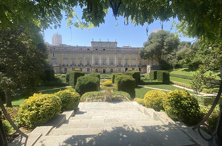 View of the Palacio de Liria from the palace’s private gardens.