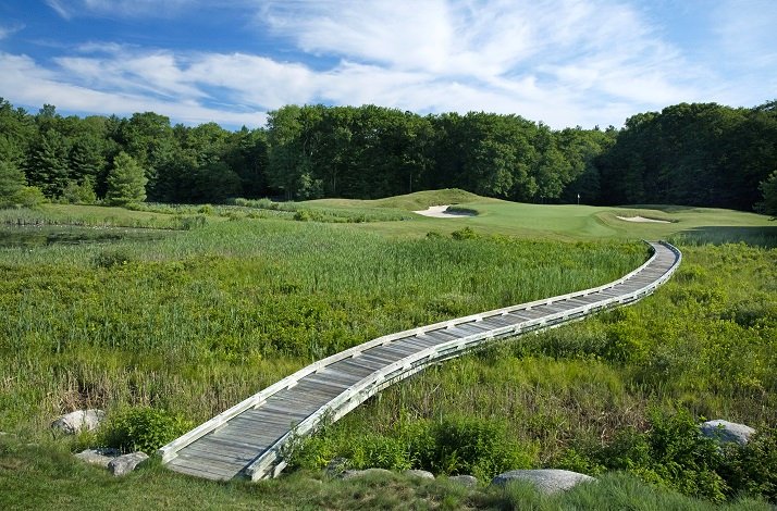 View at TPC Boston’s golf courses landscape.