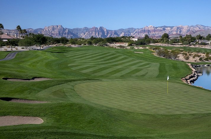 View at TPC Las Vegas’s golf courses landscape.