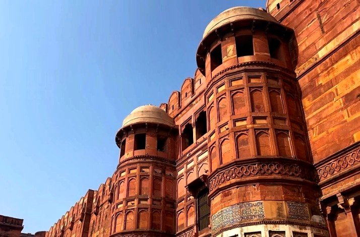 Wall of the Agra Fort.