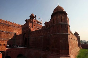 View at Delhi's renowned and monumental Red Fort.