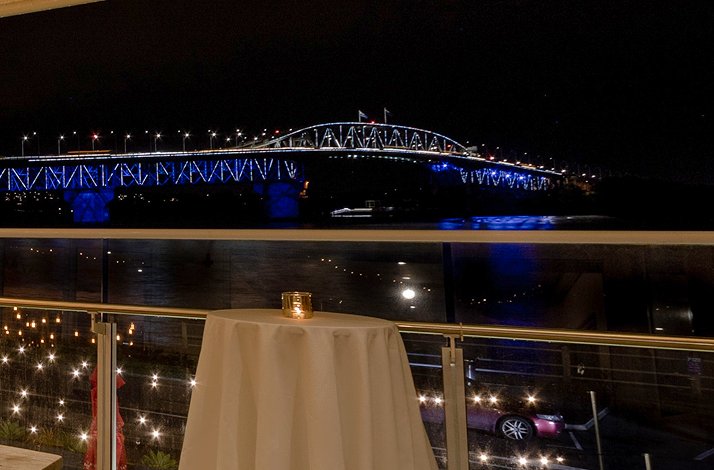 Candlelit table at  Park Hyatt Auckland for special dinner experience for couples.