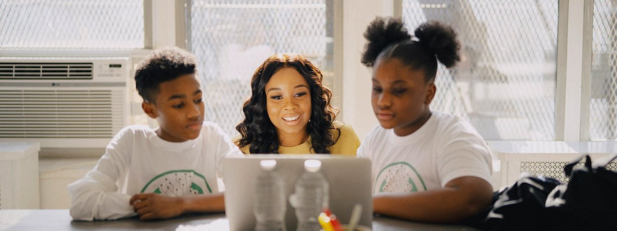 Black-owned businesses in NYC: Roniesia Godfrey is making STEM education more accessible: In New York, New York Roniesia Godfrey using education software to instruct two 21 Ethos students.