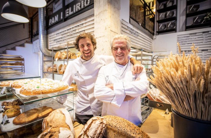 Javier Cocheteaux and his father at the helm of Pan.Delirio.
