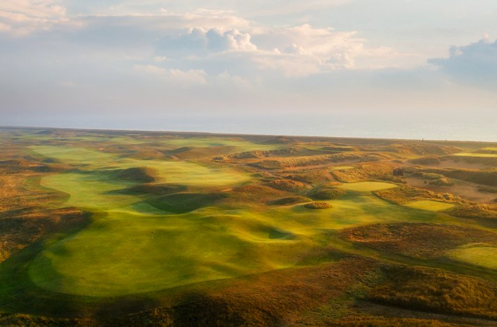 A scenic view of the Royal St. George's Golf Club.