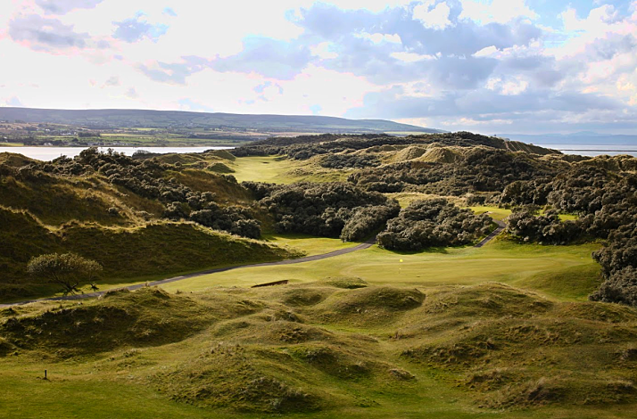 View at the hills of Royal Portrush Golf Club.