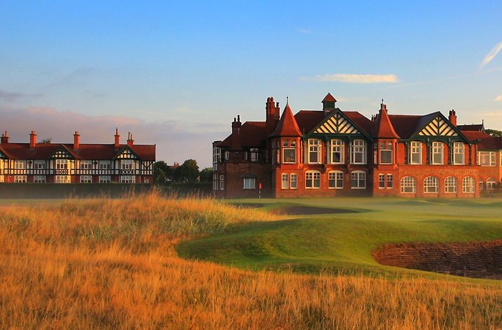 A panoramic view of the Royal Lytham & St Annes Golf Club.