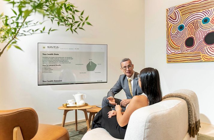 A health consultation at the Chi Longevity clinic located inside the Four Seasons Hotel Singapore.