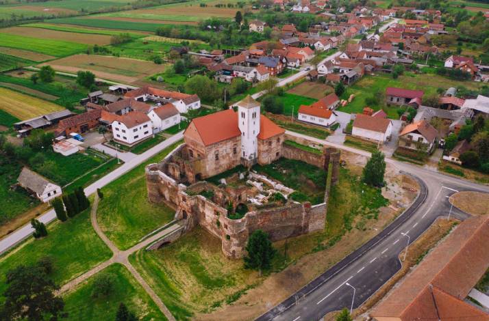Bird’s-eye view on the Papuk Nature Park in Slovenia.
