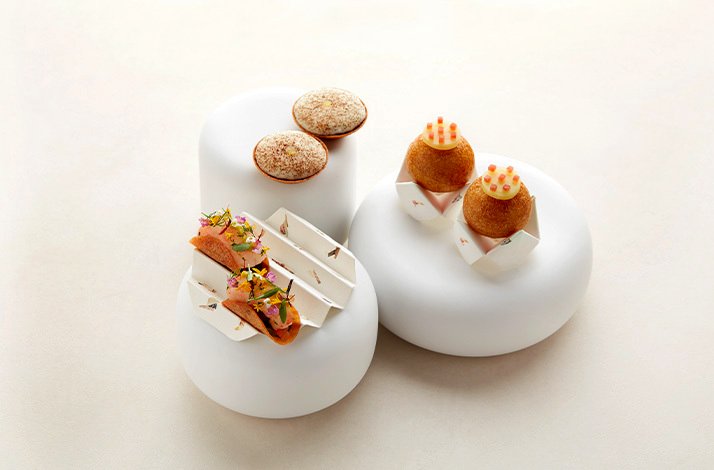 Grignotages served at the fine dining restaurant Odette in Singapore
