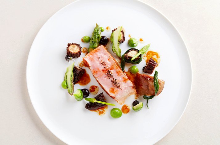 Limousin Veal Rack served at the fine dining restaurant Odette in Singapore