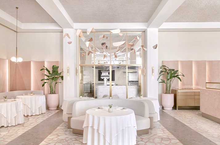 Kitchen interior of Odette in Singapore