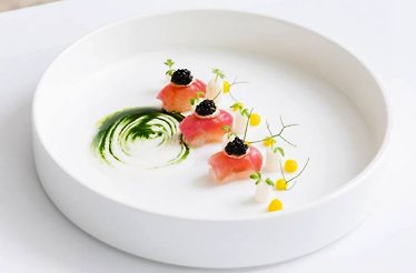 A gourmet dish served at one of  JRE-Hrvatska'S 16 dining destinations