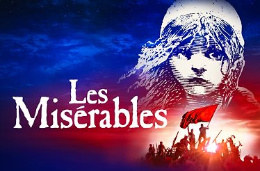 The promotional poster for Les Misérables at the Sondheim Theatre, London