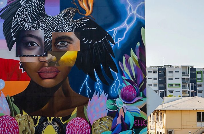 Street Art Girl Mural.