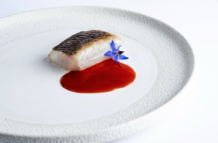 One of the dishes from the nine-course meal at the Michelin-starred restaurant Corral de la Morería