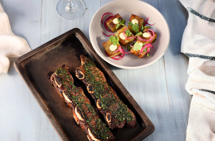 Delicious grilled meats at Rayuela Wine & Grill.