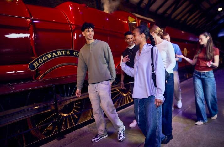 A view of the train from Harry Potter at Warner Bros Studio London.