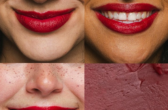 Swatches of Cheekbone Beauty Sustain Lipsticks.
