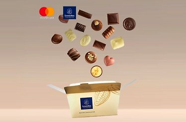 A box of pralines from the Leonidas company