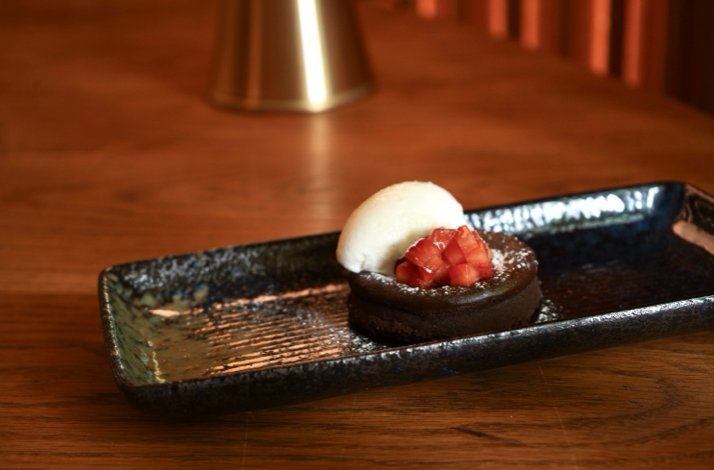 Delicious chocolate dessert at Club Matador.