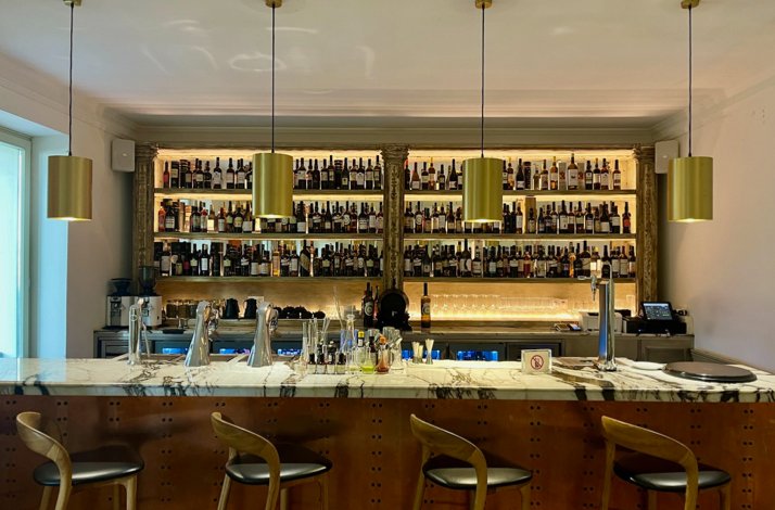 Bar counter at Club Matador.