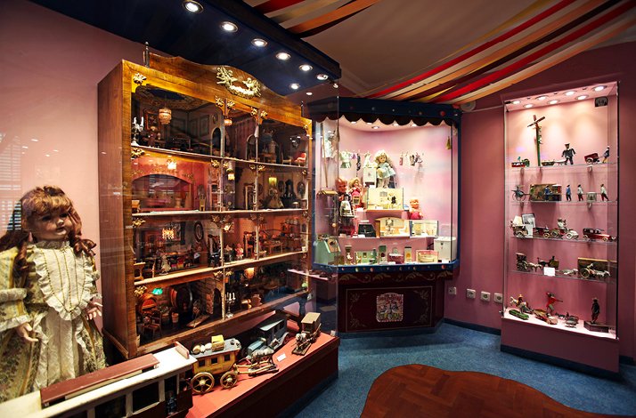 Exclusive toys on display at Istanbul Toy Museum.