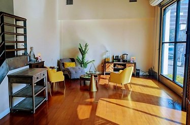 A view of the DESUAR Spa interior with large windows 