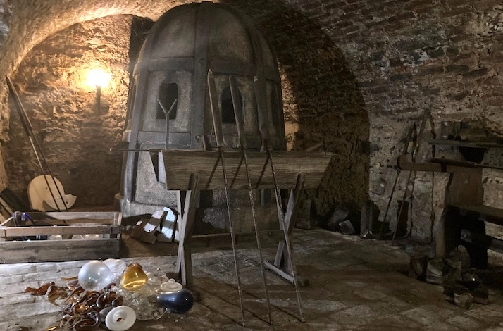 The hidden alchemical laboratory Speculum Alchemiae inside the House of Rabbi Loew in Prague.