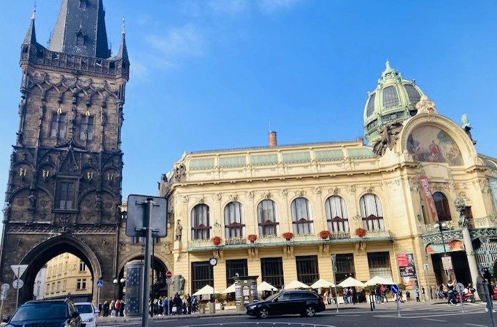A view of the historic landmarks in Prague.