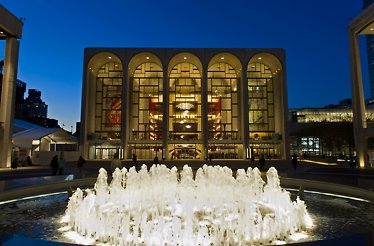 Metropolitan Opera House, located within the Lincoln Center for the Performing Arts complex in New York City.