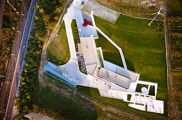A bird's-eye view of the Crama Rasova winery