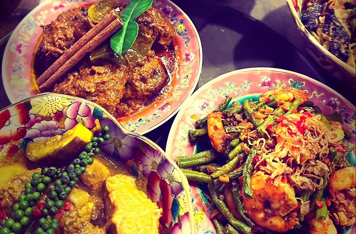Nasi ulam, mackerel otah pie, and beef rendang served at Little Social restaurant