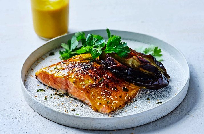 A salmon dish by Chef Mishy Powell served at Naturally Sauced.