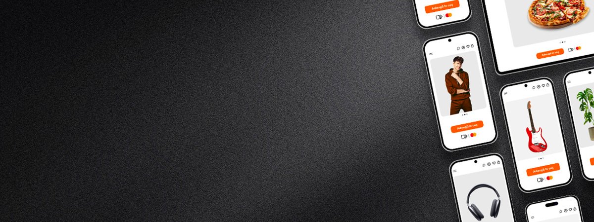 Display of collections of mobile app user, showcasing elements from a e-commerce