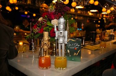 Nutcracker figurines at Sip & Shop at Hudson Yards