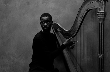 Promotional banner for Dave: The Boy Who Played The Harp Tour.