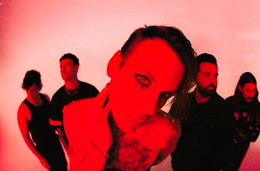 Promotional banner for Beartooth: Pure Ecstasy World Tour, displaying the band members.